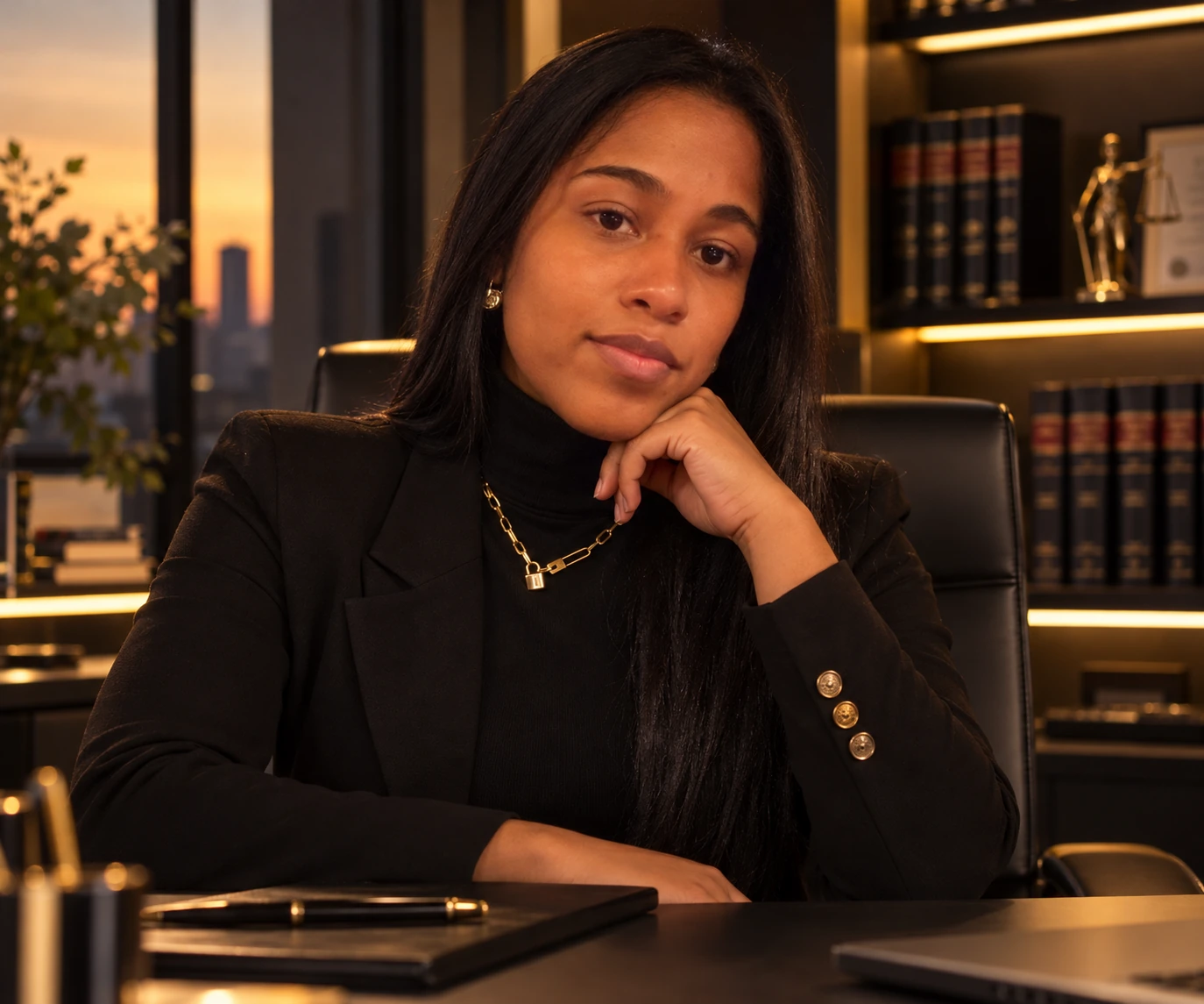 Dra. Tanivia Pinheiro em seu escritório